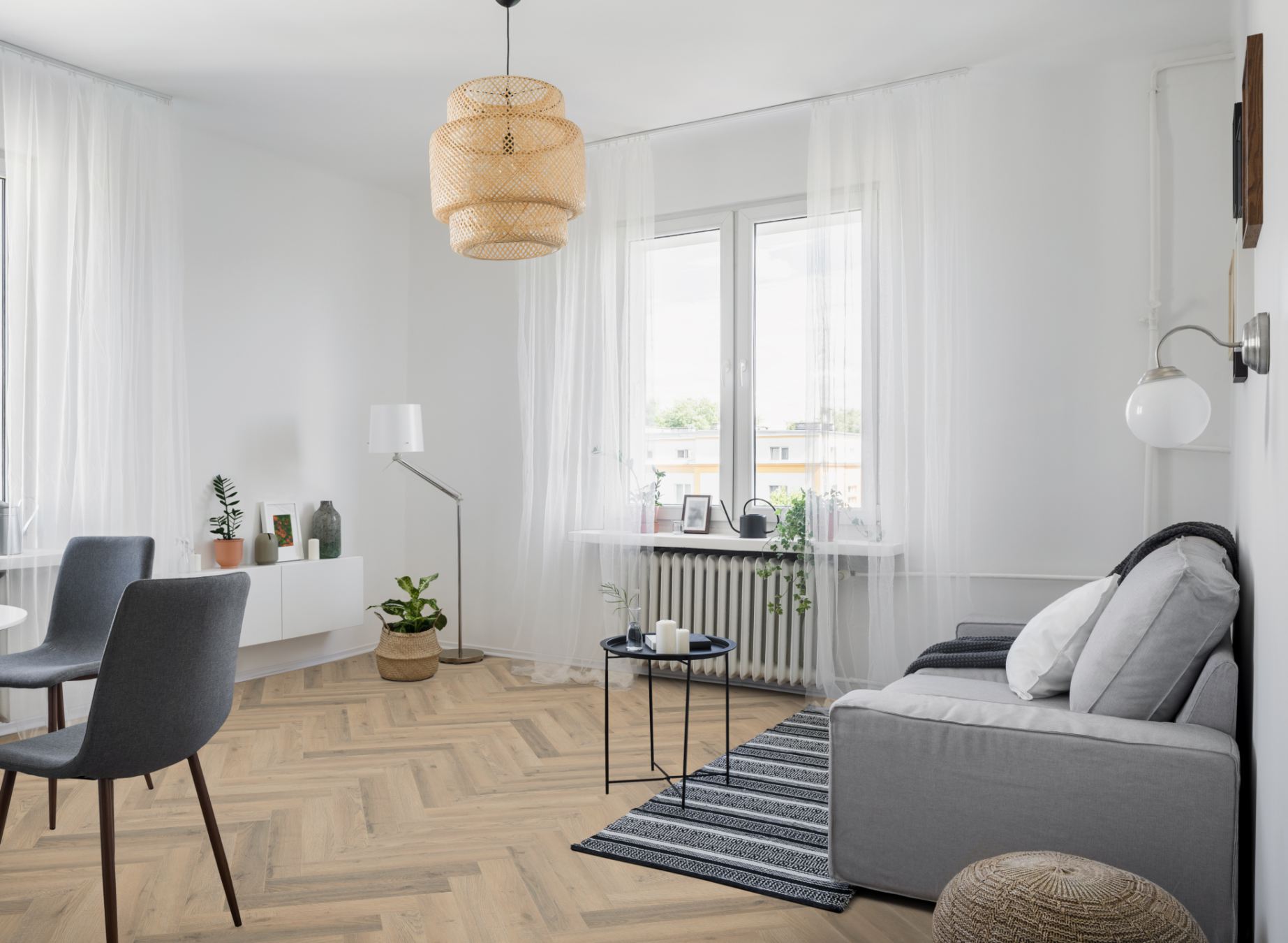 Lignum Fusion Premium Greige Oak Herringbone - Image 5