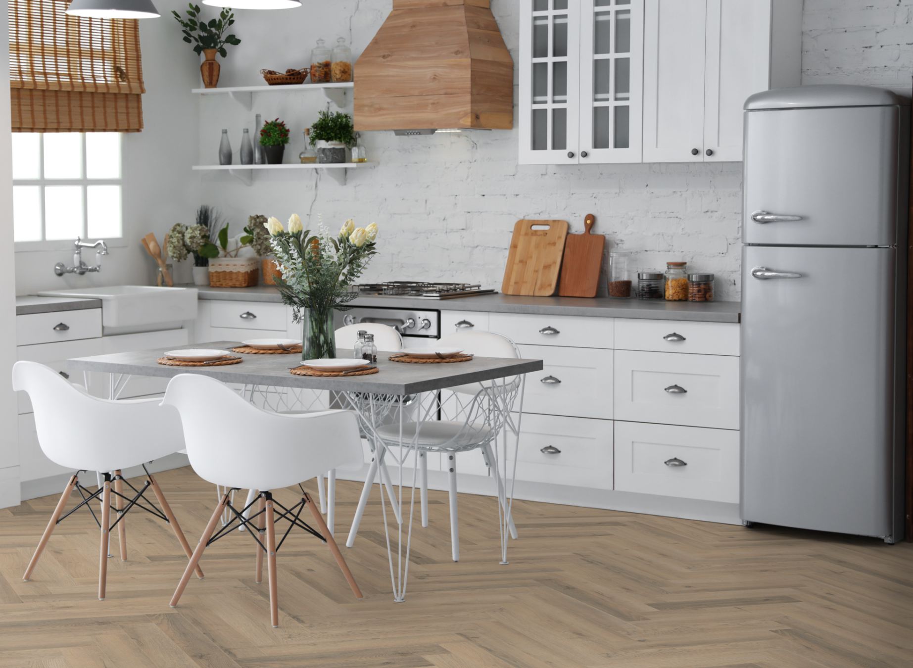 Lignum Fusion Premium Greige Oak Herringbone - Image 2